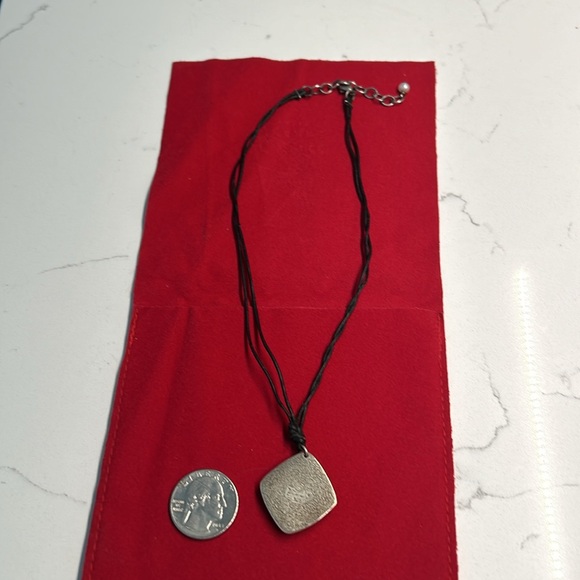 Presh 925 By Nicole Apostoli. 9 Inch Leather Cord Neclace. - Picture 6 of 8